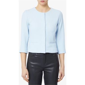 Marella, Jassen, Dames, Blauw, M, Polyester, Heldere Blauwe Blazer Set Synthetische Jas