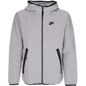 Nike, Sport, Heren, Grijs, L, Nylon, Tech Geweven Windbreaker Hoodie Jas