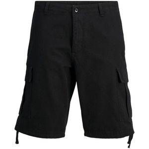Jack & Jones, Barkley Cargo Bermuda Shorts Katoen Zwart, Heren, Maat:S