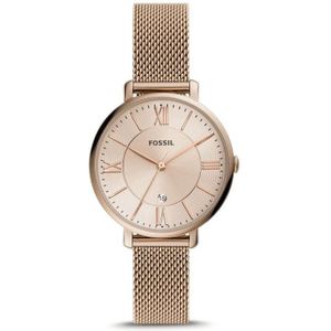 Fossil, Jacqueline 3-Hand Milanese Roestvrijstalen Horloge Geel, Dames, Maat:ONE Size