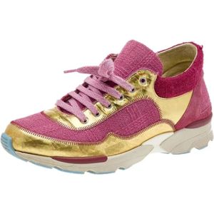Chanel Vintage, Pre-owned Fabric sneakers Roze, Dames, Maat:38 EU