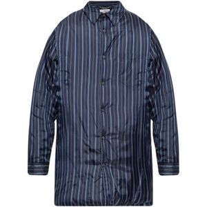 Maison Margiela, Overhemden, Heren, Blauw, M, Leer, Normaal shirt