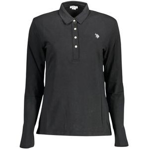 U.s. Polo Assn., Tops, Heren, Zwart, L, Katoen, Elegant poloshirt met lange mouwen