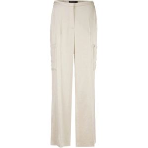 Marc Cain, Cargo Broek Ecru Dames Beige, Dames, Maat:M