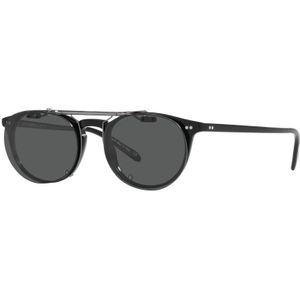 Oliver Peoples, Accessoires, unisex, Zwart, 49 MM, Riley-R OV 5004 Clip-On Zonnebrillen