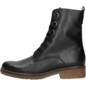 Gabor, Schoenen, Dames, Zwart, 37 1/2 EU, Leer, Zwarte Veterboots Comfort Collectie