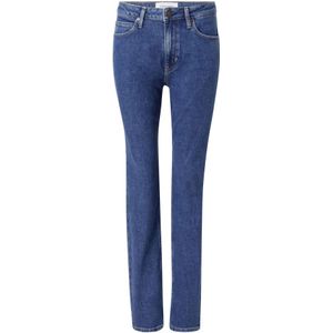 Calvin Klein, Mid Rise Slim Jeans Denim voor vrouwen Blauw, Dames, Maat:W28