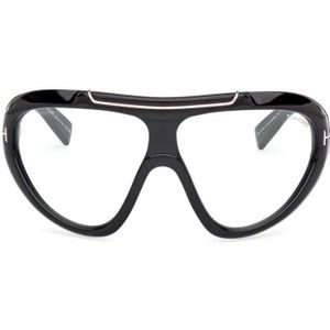 Tom Ford, Accessoires, Heren, Zwart, ONE Size, Elegante zwarte zonnebril met lichtgroene lenzen