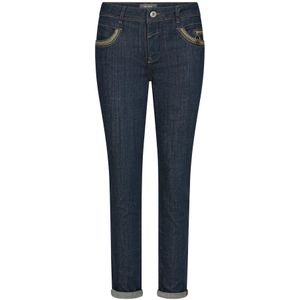 MOS Mosh, Jeans, Dames, Blauw, W33, Katoen, Geborduurde Blauwe Jeans