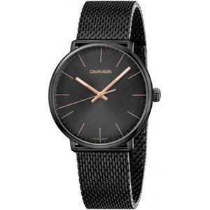 Calvin Klein, Stijlvolle roestvrijstalen horloge Zwart, Heren, Maat:ONE Size