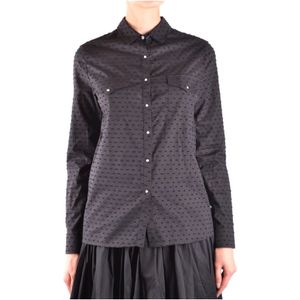 Jacob Cohën, Grijze Polkadot Blouse Zwart, Dames, Maat:S