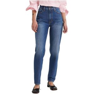 Levi's, Vintage-geïnspireerde 80s Mom Jeans Blauw, Dames, Maat:W28 L28