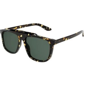 Gucci, Accessoires, Heren, Bruin, ONE Size, Donkere Tortoiseshell Aviator Zonnebril