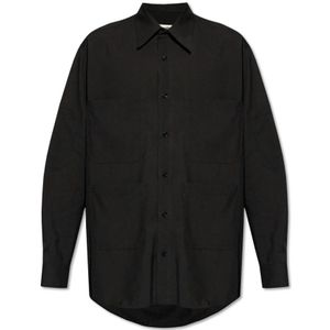 MM6 Maison Margiela, Overhemden, Heren, Zwart, L, Katoen, Oversized shirt