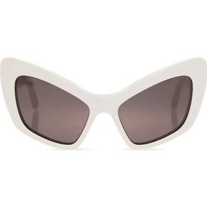 Balenciaga, Accessoires, Dames, Wit, ONE Size, ‘Monaco’ zonnebril