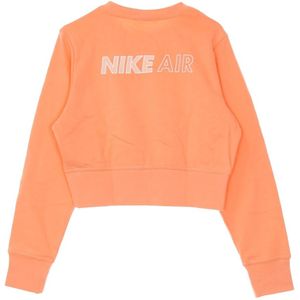 Nike, Sweatshirts & Hoodies, Dames, Oranje, L, Katoen, Cropped Crewneck Sweatshirt Sportswear Air Crew