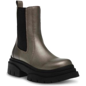 Steve Madden, Schoenen, Dames, Grijs, 37 EU, Leer, Chelsea Boots