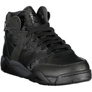 Fila, Schoenen, Dames, Zwart, 41 EU, Leer, Stijlvolle High-Top Sneakers met contrastdetail