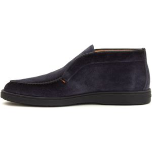 Santoni, Schoenen, Heren, Blauw, 41 1/2 EU, Suède, Blauwe Instappers