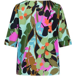 Marc Cain, Blouses & Shirts, Dames, Veelkleurig, S, Kleurrijke Blouse met Natuurlijke Print