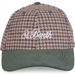 MC2 Saint Barth, Accessoires, Heren, Veelkleurig, ONE Size, Houndstooth Baseball Cap