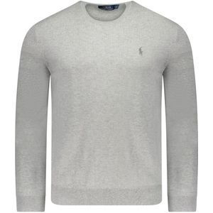 Polo Ralph Lauren, Truien, Heren, Grijs, XL, Katoen, Grijze Polo Trui uit Fw 23 Collectie