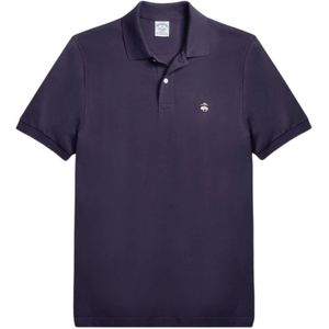 Brooks Brothers, Gouden Fleece Slim Fit Stretch Supima Polo Shirt Blauw, Heren, Maat:XL