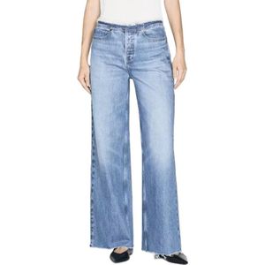 Frame, Jeans, Dames, Blauw, W28, Katoen, Wide Leg Cut Off Jeans