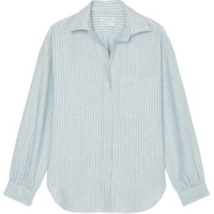 Marc O'Polo, Gestreepte linnen blouse Veelkleurig, Dames, Maat:M