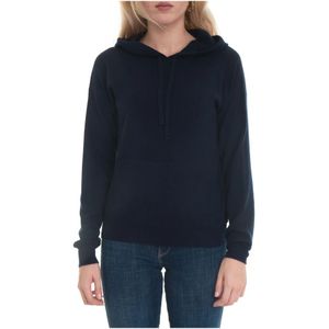 Fay, Sweatshirts & Hoodies, Dames, Blauw, M, Capuchon