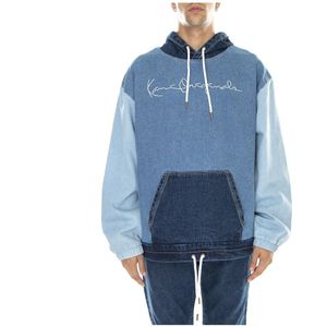 Karl Kani, Sweatshirts & Hoodies, Heren, Blauw, S, Katoen, Sweatshirts Hoodies
