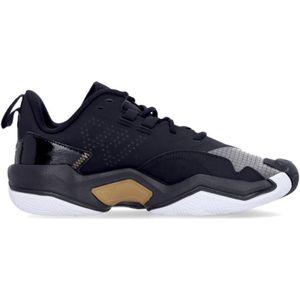 Jordan, Schoenen, Heren, Veelkleurig, 46 EU, Leer, Basketbalschoen Zwart/Goud/Wit