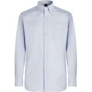 Boggi Milano, Overhemden, Heren, Blauw, M, Katoen, Stretch P.Point Boston Kraag Overhemd Regular Fit