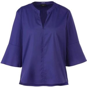 Marc Cain, Blouse met Gerimpelde Mouwen Paars, Dames, Maat:M