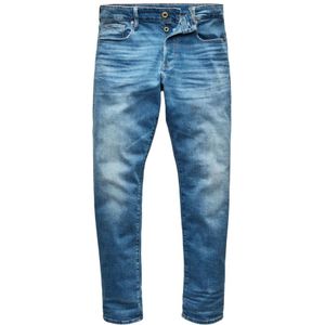 G-star, Jeans- G-Star 3301 Azure Straight Tapered Blauw, Heren, Maat:W34 L36
