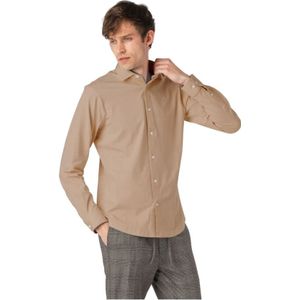 Clean Cut, Overhemden, Heren, Beige, M, Katoen, Overhemd Formal Stretch Overhemd