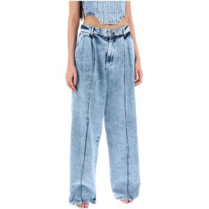 Giuseppe Di Morabito, Jeans, Dames, Blauw, S, Wol, Loose-fit Jeans