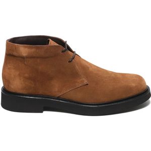 Rossano Bisconti, Schoenen, Heren, Bruin, 44 EU, Suède, Bruine Suède Enkellaarzen