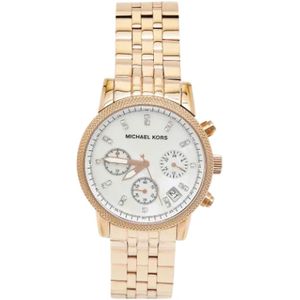 Michael Kors Pre-owned, Pre-owned, Dames, Wit, ONE Size, Pre-owned Stainless Steel watches