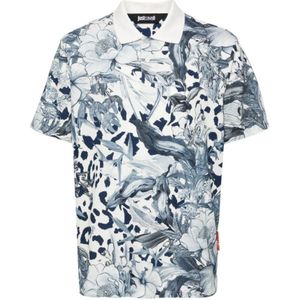 Just Cavalli, Short Sleeve Shirts Veelkleurig, Heren, Maat:M