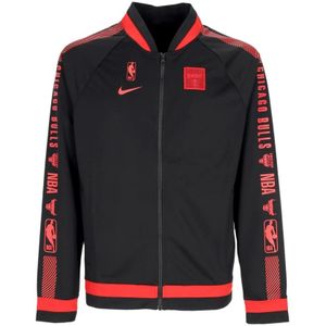 Nike, Jassen, Heren, Zwart, L, Polyester, Chicago Bulls Courtside Dri-fit Jack