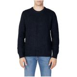 Selected Homme, Truien, Heren, Blauw, S, Katoen, Slhoctavian LS Honeycomb Crew Neck W - 16086672