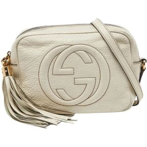 Gucci Vintage, Pre-owned, Dames, Beige, ONE Size, Leer, Pre-owned Leather gucci-bags