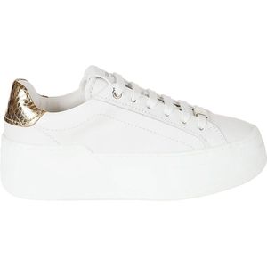 Salvatore Ferragamo, Schoenen, Dames, Wit, 39 1/2 EU, Leer, Dahlia Sneaker Stijlvolle Schoenen