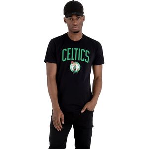 New Era, T - Shirt Logo Boston Celtics Zwart, Heren, Maat:XL