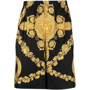 Versace, Korte broeken, Heren, Zwart, M, Casual shorts