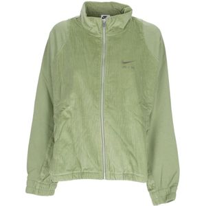 Nike, Corduroy Fleece Full-Zip Jas voor Dames Groen, Dames, Maat:L