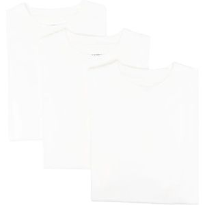 Jil Sander, Tops, Heren, Wit, M, Katoen, Witte Biologisch Katoenen T-shirts 3-Pack