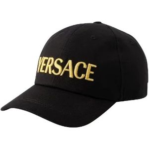 Versace Pre-owned, Pre-owned, Heren, Zwart, ONE Size, Katoen, Pre-owned Cotton hats