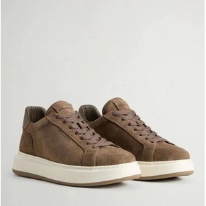 Woolrich, Schoenen, Heren, Beige, 40 EU, Suède, Taupe Suede Arrow Sneakers